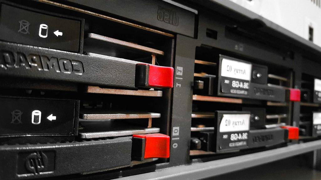 Server room lights representing IT infrastructure
